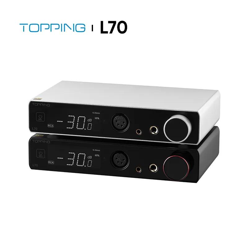 TOPPING L70 오디오 앰프 풀 밸런스드 NFCA 헤드폰 앰프 4 핀 XLR/4.4mm 밸런스드/6.35mm SE 출력 NFCA 파워 프리 앰프 7500mW
